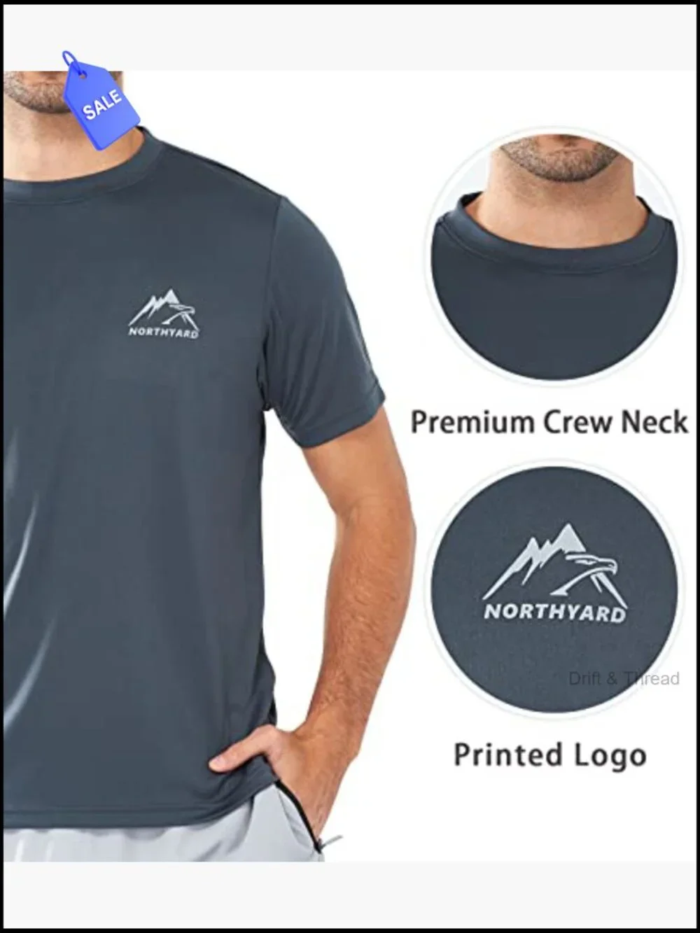Men's UPF 50+ Sun Protection Shirt Short Sleeve Rash Guard Athletic T-Shirt